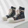 Chaussures unisex hbp femme icke-varumärke tendans zip låg plattform canvas sport stövlar mujer sneakers casual skor