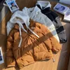 Manteau d'hiver en coton épais en deux pièces à capuche tricolore pour femme Veste polaire Doudoune en coton Remplissage 320 g de coton Xinjiang épaissi pour garder au chaud