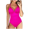 Women's Swimwear Sexy One-Piece Large Swimsuits Closed Plus Size Black Body Bathing Suit 2024 Female Pool Beach Swimming