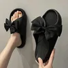 Slippers House Woman Platform Cloud Bow Tie EVA Non Slip Slides Indoor Outdoor Summer Kawai Sandal Ladies Floor Shoes Female