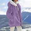 Kvinnorjackor Autumn Winter Fashion Coat Plush Casual Hooded dragkedja damkläder Kashmir Kvinnlig fleecejacka