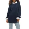 Maglioni da donna Girocollo da donna Manica lunga a pipistrello Oversize in maglia sfocata Orlo a coste Comodo maglione pullover caldo invernale grosso