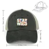 Bollmössor Stay Wild Ben Azelart Cowboy Hat Drop Birthday Cap Trucker Male Women's