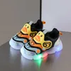 HBP LED non di marca Scarpe da ginnastica per bambini Bambini Neonate Ragazzi Lettera Mesh LED Calzini Sport Run Sneakers Scarpe Scarpe luminose Chaussures pour enfants