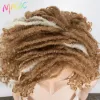 Wigs Magic 12Inch Short Bob Wigs Afro Kinky Curly Wig Synthetic Hair Dreadlock For Black Women Natural Burgandy Soft Hair Cosplay