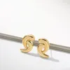 スタッドイヤリングユニークなデザインゴールドカラー陰とヤンミニマリストの幾何学幾何学幾何学的なファッション女性パーティージュエリーギフト