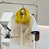 Scarves Shawl Large Beach Silk Wool Scarf For Women Embroidery Female Foulard Stoles Pashmina Long Lady Hijab Wraps
