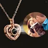 Pendentif Colliers WWLB Amant Bijoux de mariage Cadeaux de Saint-Valentin Collier personnalisé Po avec charmes Projection Pet Picture Collier ras du cou