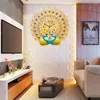 Orologi da parete Estetico Pavone Silenzioso Moda Design Creativo Orologio Lusso Arte Murale Soggiorno Reloj Pared Decorazione della casa