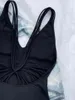 Kvinnors badkläder 2024 Sexig One Piece Swimsuit Women V Neck Hollow Out Female High Ben Cut Backless Monokini Bathing Suit Mujer Beachwear