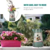 Vaser vintage tennvas konstnärlig blomma hink heminredning dekorera snyggt järnarrangering
