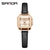 Sanda New Square Mesh Fashionable and Simple Roman Match Roman Imperproping Quartz Women's Belt Watch