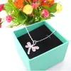 Hanger Kettingen Mode-sieraden Blauwe Opaal Dragonfly Vrouwen Roze Steen