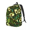 Aufbewahrungstaschen, Avocado-Blumen-Blumenmuster, lässiger Rucksack mit Tasche, für Schule, Wandern, Reisen, Obst, Tagesrucksack für Männer und Frauen, College-Umhängetasche