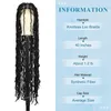 Sentetik peruklar kalyss 40 inç tam çift dantel ön kare düğümlü locs Siyah kadınlar için örgülü peruklar bebek saçlı örgü peruk 240329