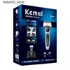 電動シェーバーkemei 12 in 1電動シェーバーヘアヒアードノーズトリマーグリッドホイルシェーバー充電式ヘアクリッパーシェーバーシェーバーQ240318