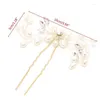 Hair Clips 1PC Elegant Bridal Pearl Handmade Flower Beautiful Crystal Accessories Wedding Pins Bridesmaid Decor
