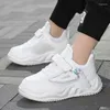 Casual Shoes Kids Sneakers Sports Running For Boys Girls Children Fashion White Breathable Mesh Walking Outdoor Flat