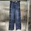 Calças femininas capris designer mulheres azul jean calças casual diário elegante jeans com etiqueta designer gcjp