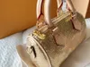 24SS женская роскошная дизайнерская мини-золотая сумка NanoSpeedy, сумка-подушка, женская нано-тоут, сумка через плечо, 16 см