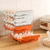 Storage Bottles Double-layered Egg Holder Capacity Double Layer Box With 32 Grids Transparent Visible Design For Kitchen