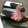 Designer Heren Sandalen Slippers Bloemen Bloemen Glijbaan Sandaal Rubberen Glijbanen Voor Kinderen Web Zomer Sandaal Strand Glijbaan Gestreepte Tijger Bee Slipper