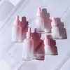 Bottiglie Flacone contagocce in vetro da 10 pezzi con pipetta Flacone contagocce vuoto per olio essenziale con tappo rosa Piccola bottiglia 5 ml 10 ml 15 ml 30 ml 50 ml
