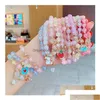 Jewelry Beads Bracelets Kids Girls Friendship Pendants Charm Glass Crystal Beaded Stretch Wristband Anklets Birthday Bag Fille Drop Dhiko