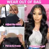 Synthetic Wigs Glueless Wear And Go Prelucked Human Body Wave Hair Wig 5x5 Closure HD Transparent Upgrade Pre cut Ready Wear And Go Lace 240328 240327