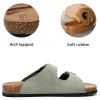 Talltor tofflor Womens Cork fotbädd Sandaler med båge Stöd Bekväma sommarstrandsandaler för kvinnor/flickor/damer