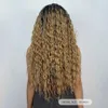 Perruques synthétiques Perruques de bandeau longues bouclées noir à brun blond ombré perruque bandeau vague d'eau profonde perruque de cheveux synthétiques pour femmes faux cheveux quotidiens 240328 240327