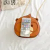 Children Cartoon Handbag Creative Cute Squirrels Small round Bag Girl Crossbody Messenger Female 240306