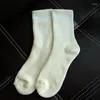 Aktiva skjortor Al Cotton Socks Sports Leisure Four Seasons unisex svartvitt långt rörtillbehör Yoga Strumpor