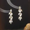 Headpieces Gold Sell Sell Women's Pearl Bridesmaids Cubic Zirconia Wedding Earrings