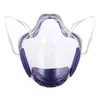 Casquettes de cyclisme Masques Transparent PC Face Shield Grand Antibuée Miroir Protecteur Surdimensionné Visière Wrap Masque De Noël Avec Respiration Ots0V