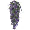 Fiori decorativi Vite appesa artificiale Parete simulata Fiore finto Cesto per piante in plastica Lavanda