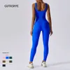 Lu Align Jumpsuit 2023 Yoga Lycra Flared Romper Women Fiess Gym Overalls Pilates Clothes Combinaison Femme Mono Mujer Brow