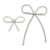 Hair Clips Elegant Pearl Bowknot Hairpin Clip Barrette French Style Bow Headpieces Headwear Accessories For Women
