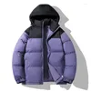 Men's Jackets Wholesale Detachable Hooded Cotton Quilted Coat Fashionable Color Stitching Thickened Winter Warm Jacket