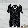 Summer Women Dresses Designer Casual High Waist Polo Dresses Slim Short Sleeved T Shirt Skirt