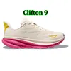 Novos sapatos de grife One Bondi 8 Sapatos ao ar livre Menções Sênis de plataforma feminina Clifton 9 homens Men Black White Mens Trainers Frete grátis