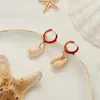 Boucles d'oreilles Shel Shell For Women Gold Silver Color Metal Cowle State 2024 Summer Beach Jewelry