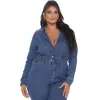 Bottoms Outfit sexy per donna abbigliamento taglie forti a maniche lunghe salti eleganti in jeans rompers womens saltsui all'ingrosso oggetti