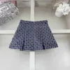 Popular Princess dress baby tracksuits Size 90-160 CM kids designer clothes girls t shirt and Logo printed blue short skirt 24Mar