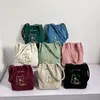 Sacs à bandoulière rétro en velours côtelé pour femmes, sac à main décontracté pour dames, fourre-tout Vintage réutilisable, pochette seau en tissu pour filles