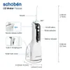 Oral Irrigators Shoben Irrigator Portable Dental Sink 5-läge USB laddning 330 ml Vattentank IPX7 Vattentät tandrensare J240318