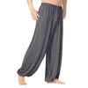 Calças masculinas Harem Yoga Homens Casual Cor Sólida Baggy Belly Dance Slacks Sweatpant Trendy Loose Sport Roupas