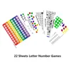 Set di bacchette magnetiche per giocattoli Montessori con chip di conteggio a colori trasparenti con anello in metallo 240307