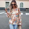 Damenblusen, Damenoberteil, weiblich, florale Vintage-Bluse, Streetwear, Y2k-Herbst-Outfits, Langarm, 2000er-Ästhetische Kleidung