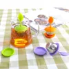 Silicone Tea Infuser Leaf Make Tea Bag Filter Strainer With Drop Tray Stainless Steel Tea Strainers Kitchen Teaware Tools YFA2005